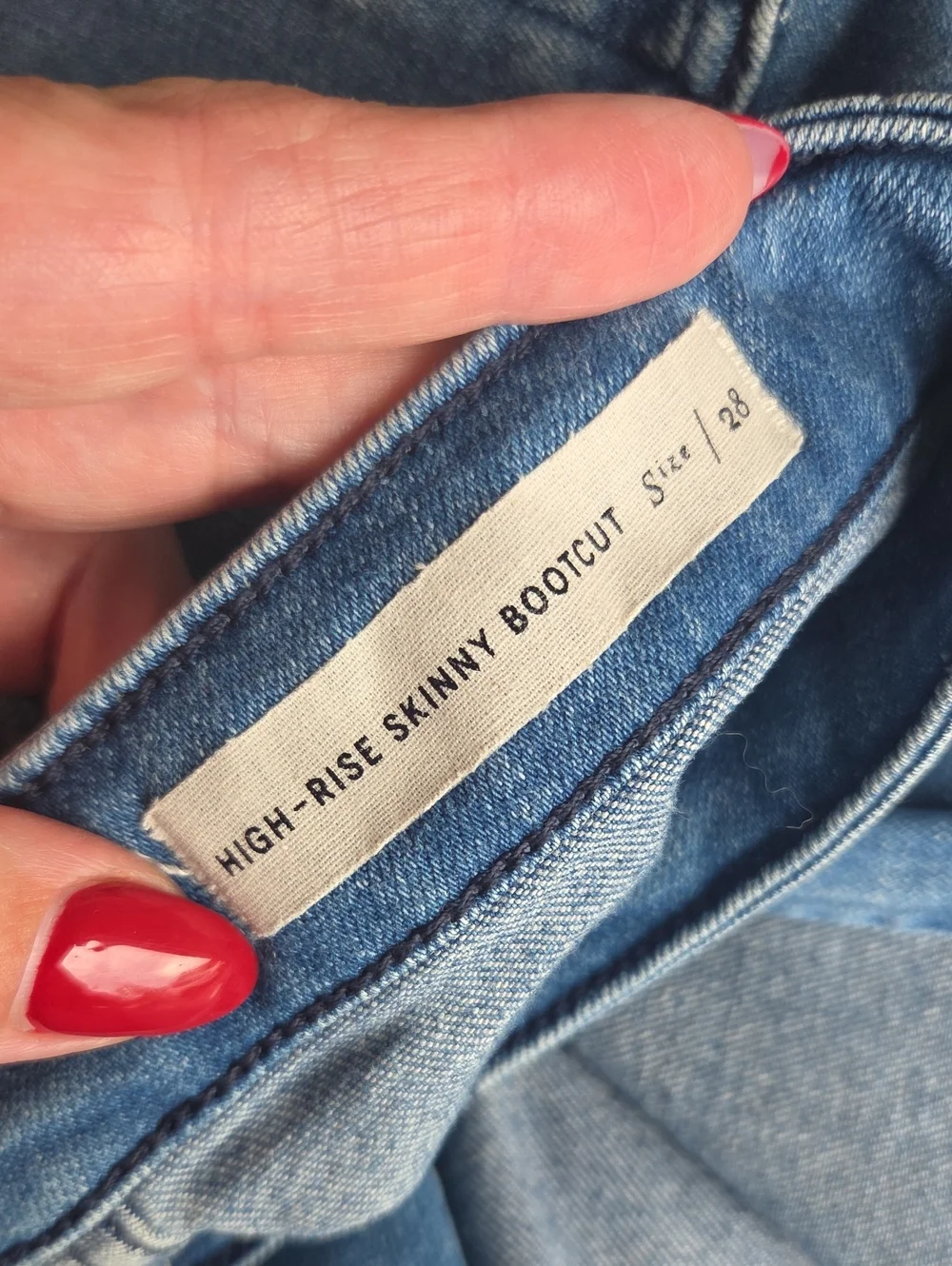 Pilcro High Rise Skinny Bootcut Jeans Womens 28 Button Fly Split Hem